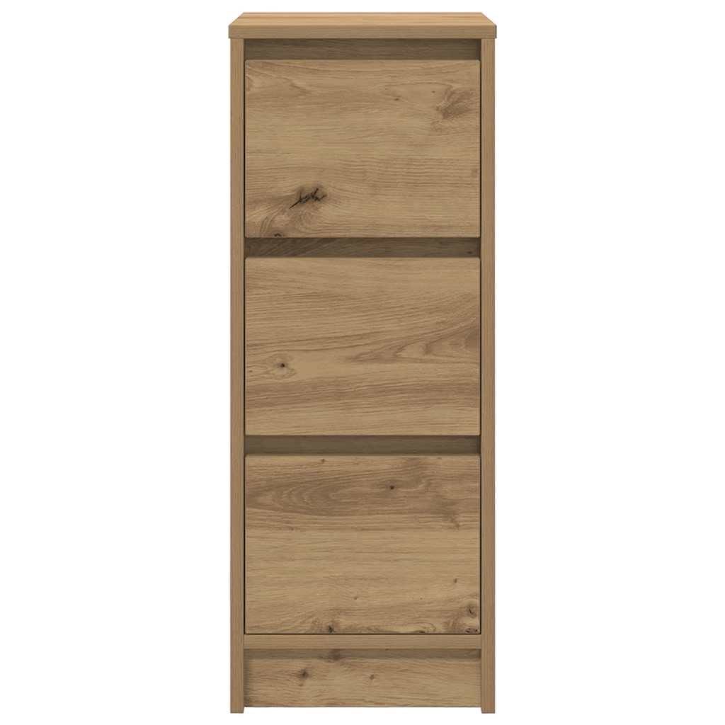 Credenza Rovere Artigianale 29,5x34x76 cm in Legno Multistrato