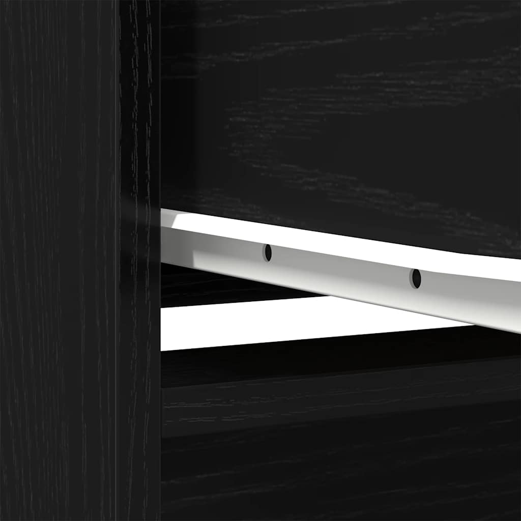 Armadio con Cassetto Rovere Nero 55,5x34x119,5 cm in Truciolato - homemem39