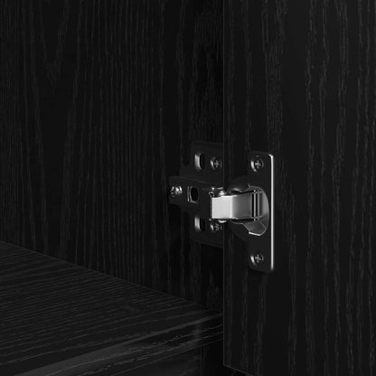 Armadio con Cassetto Rovere Nero 55,5x34x119,5 cm in Truciolato - homemem39