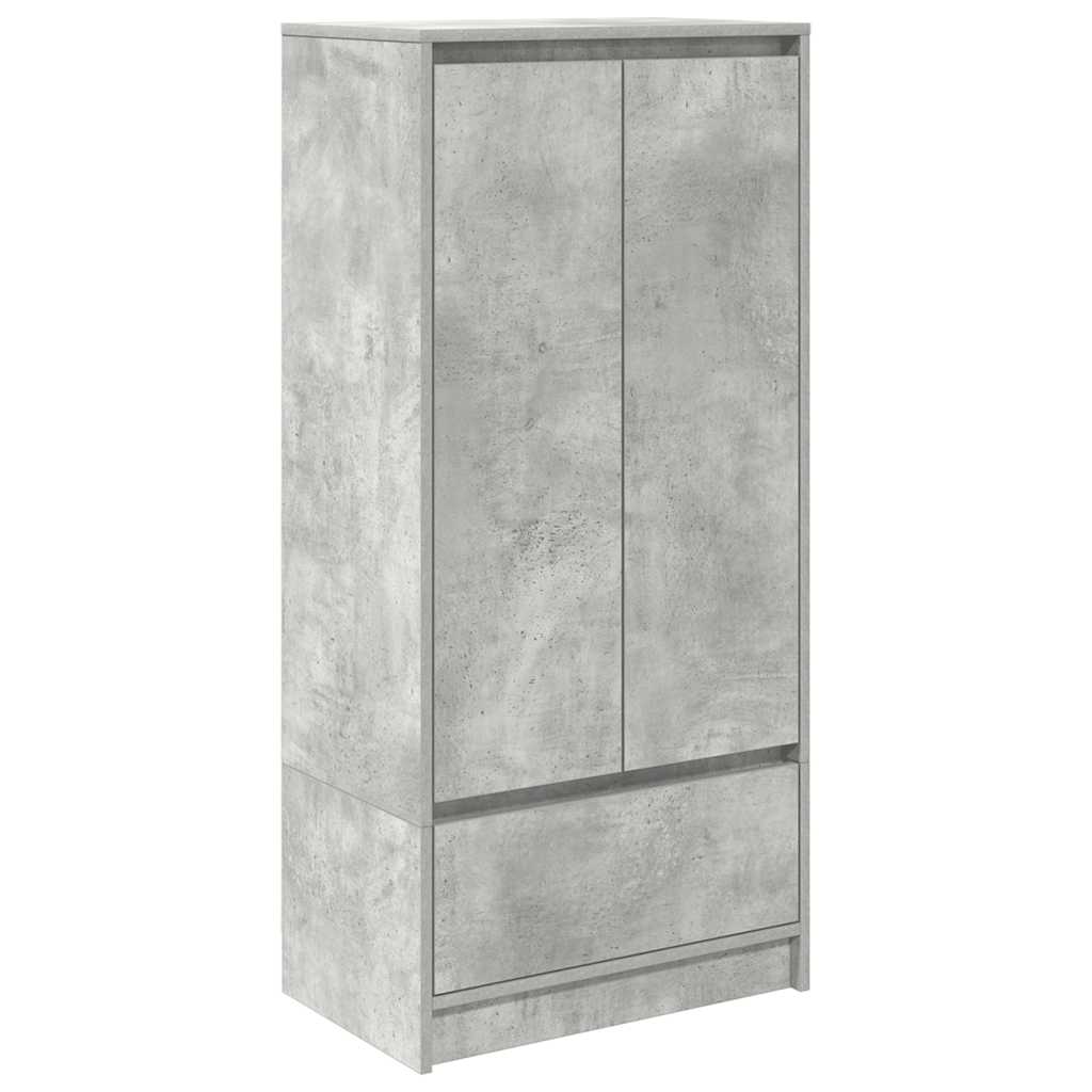 Armadio con Cassetto Grigio Cemento 55,5x34x119,5 cm Truciolato - homemem39
