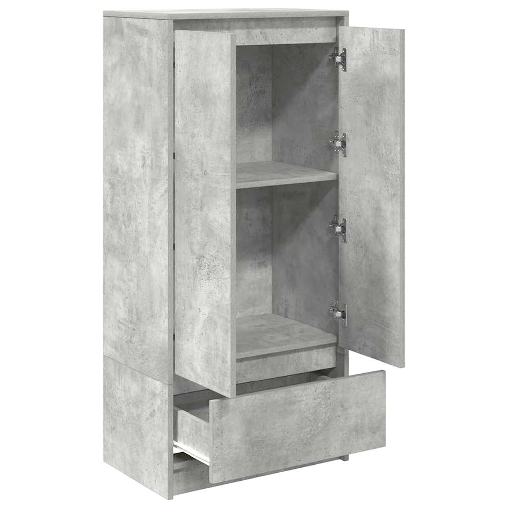 Armadio con Cassetto Grigio Cemento 55,5x34x119,5 cm Truciolato - homemem39