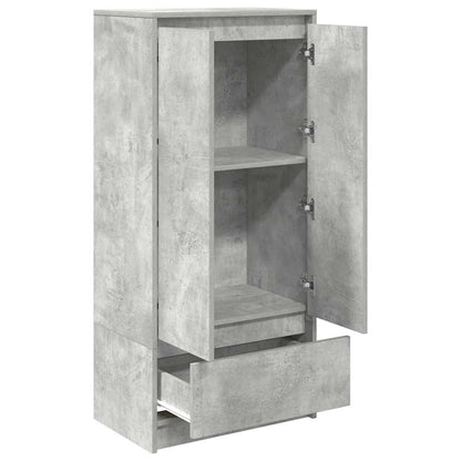 Armadio con Cassetto Grigio Cemento 55,5x34x119,5 cm Truciolato - homemem39