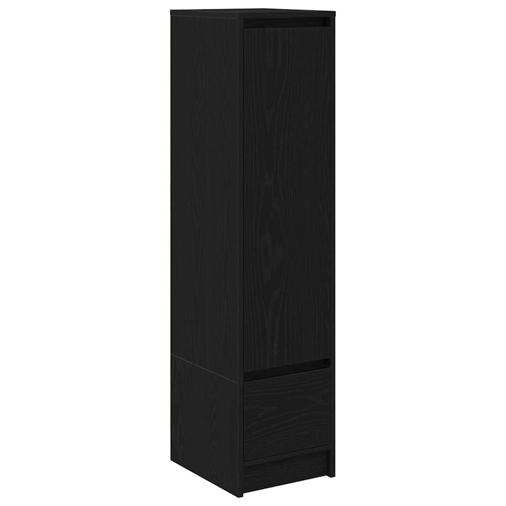 Credenza Rovere Nero 29,5x34x119,5 cm in Legno Multistrato - homemem39
