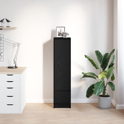 Credenza Rovere Nero 29,5x34x119,5 cm in Legno Multistrato - homemem39