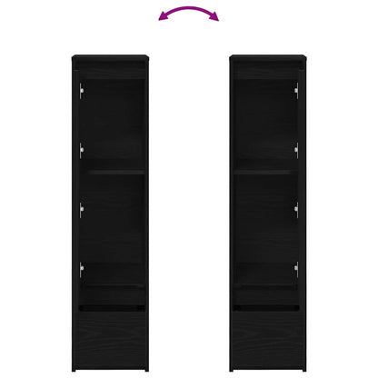 Credenza Rovere Nero 29,5x34x119,5 cm in Legno Multistrato - homemem39