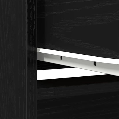 Credenza Rovere Nero 29,5x34x119,5 cm in Legno Multistrato - homemem39