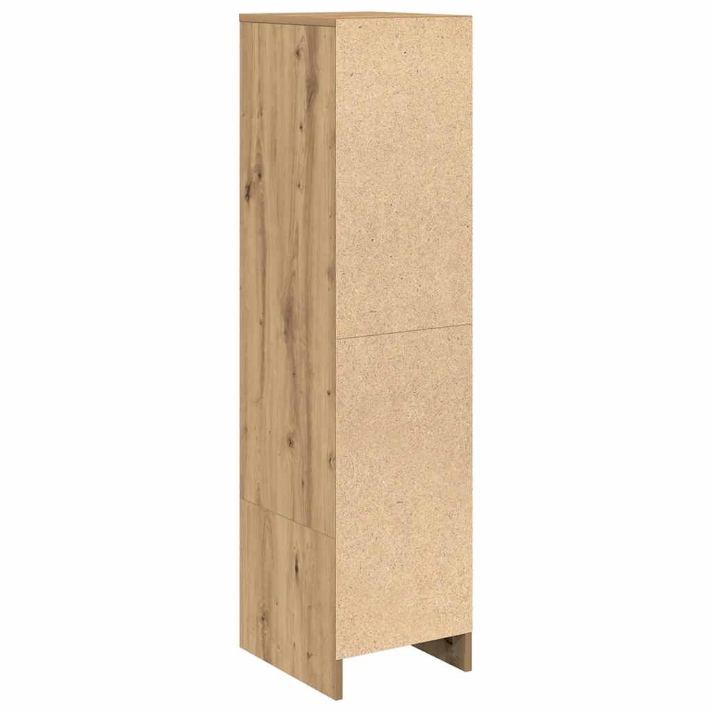 Credenza Alta Rovere Artigianale 29,5x34x119,5 cm in Truciolato