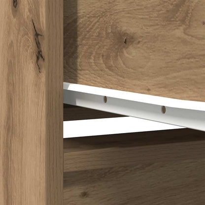 Credenza Alta Rovere Artigianale 29,5x34x119,5 cm in Truciolato