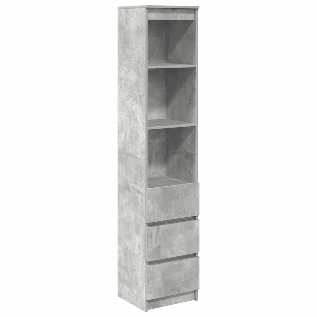 Credenza Grigio Cemento 37,5x35x180 cm in Legno Multistrato - homemem39
