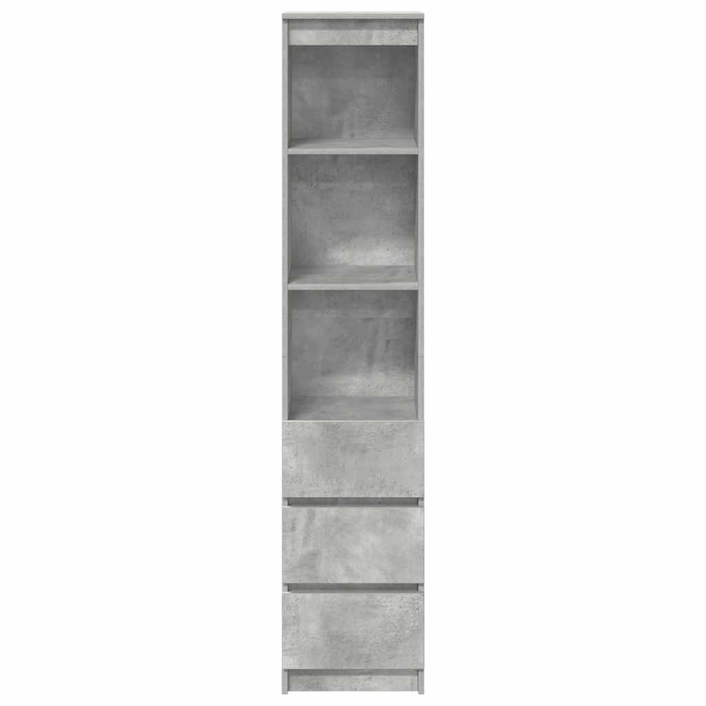 Credenza Grigio Cemento 37,5x35x180 cm in Legno Multistrato - homemem39
