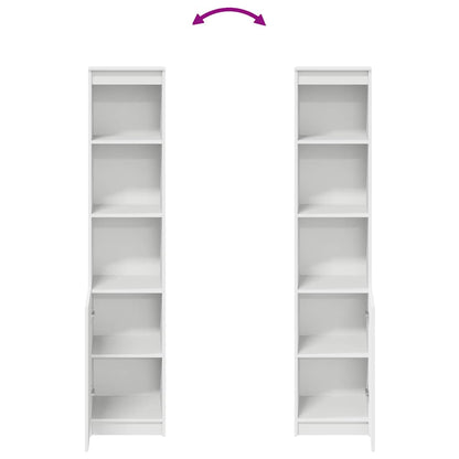 Credenza Bianca 37,5x35x180 cm in Legno Multistrato - homemem39