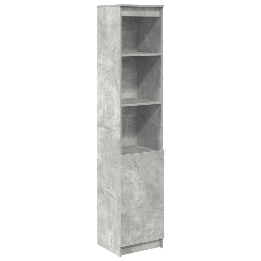 Credenza Grigio Cemento 37,5x35x180 cm in Legno Multistrato - homemem39