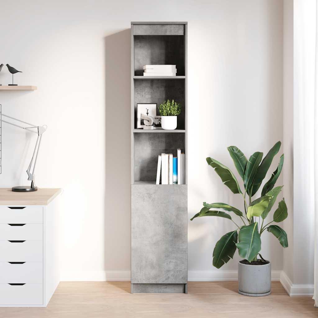 Credenza Grigio Cemento 37,5x35x180 cm in Legno Multistrato - homemem39