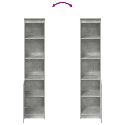 Credenza Grigio Cemento 37,5x35x180 cm in Legno Multistrato - homemem39