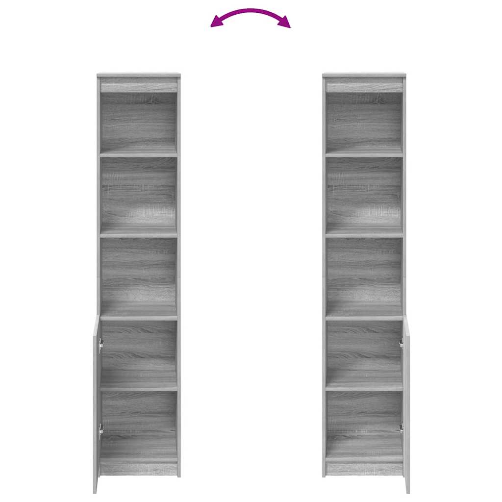 Credenza Grigio Sonoma 37,5x35x180 cm in Legno Multistrato - homemem39