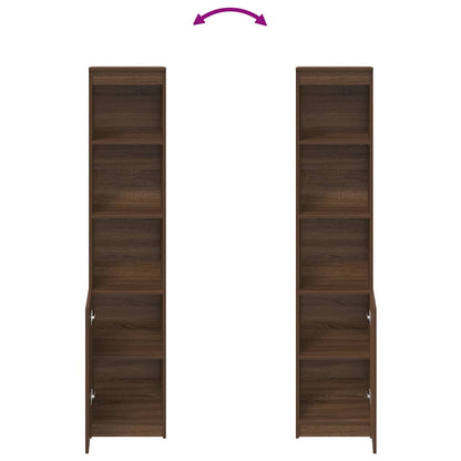 Credenza Rovere Marrone 37,5x35x180 cm in Legno Multistrato - homemem39