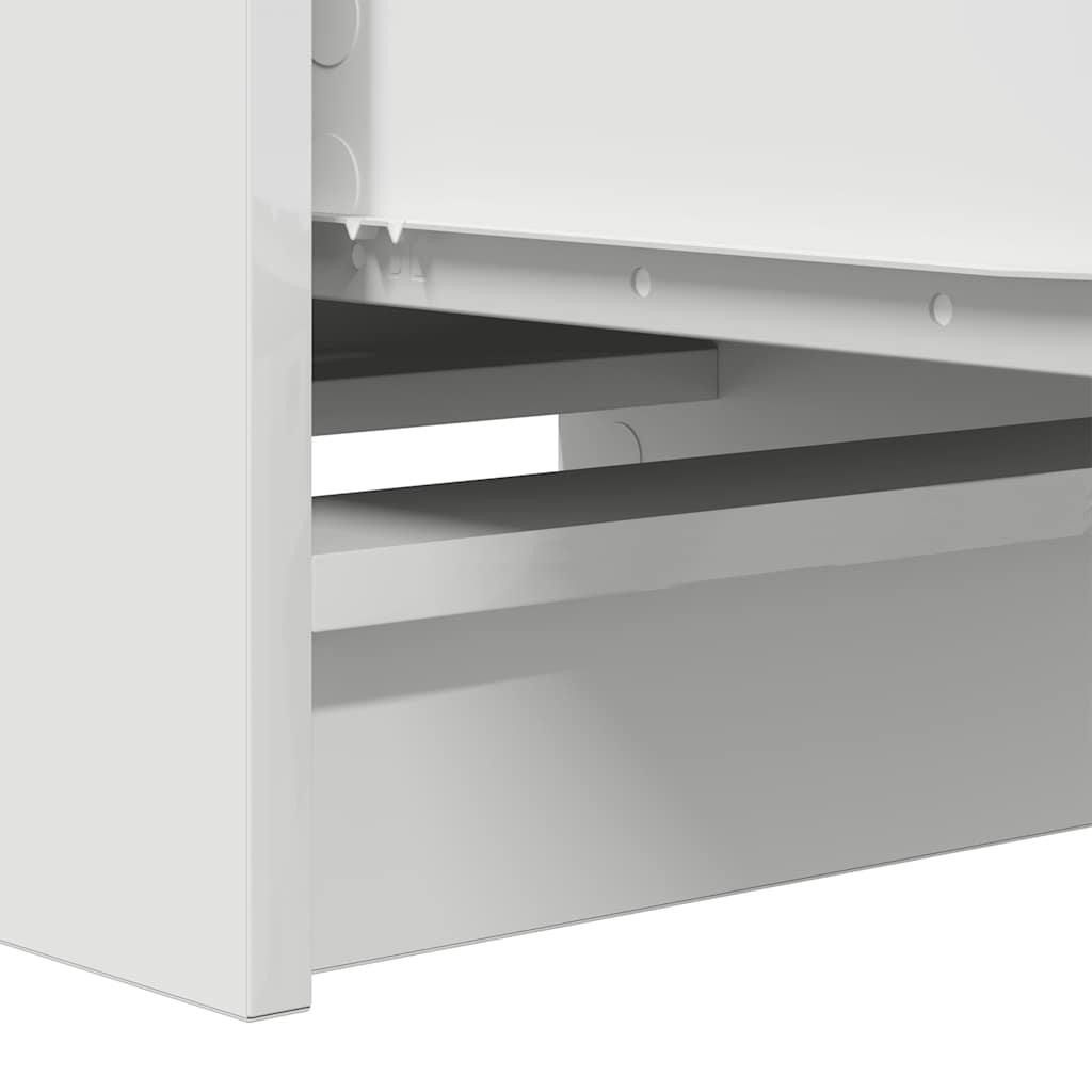 Credenza Bianca 37,5x35x99 cm in Legno Multistrato - homemem39