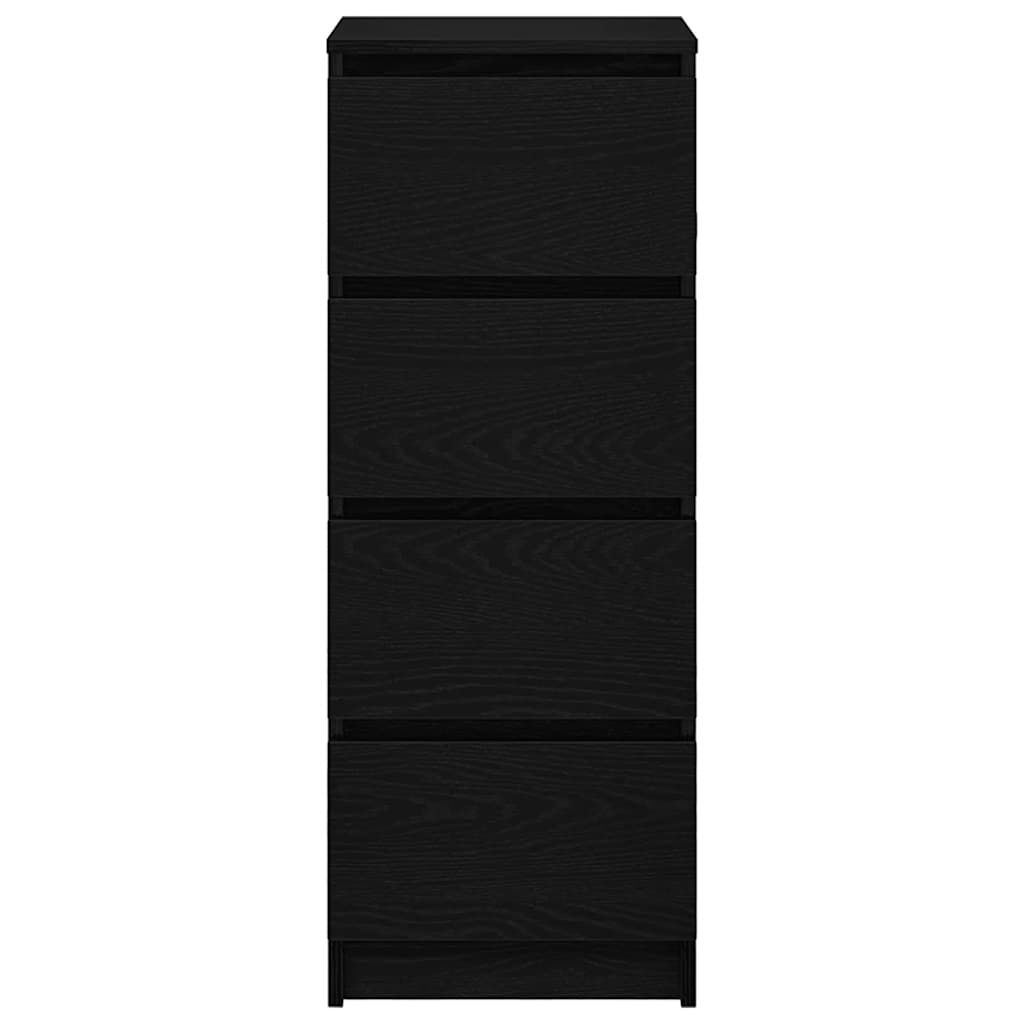 Credenza Rovere Nero 37,5x35x99 cm in Legno Multistrato - homemem39