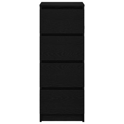 Credenza Rovere Nero 37,5x35x99 cm in Legno Multistrato - homemem39