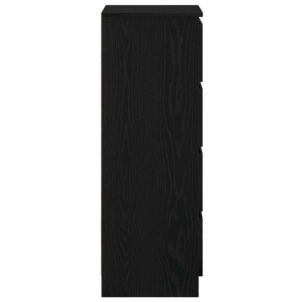 Credenza Rovere Nero 37,5x35x99 cm in Legno Multistrato - homemem39