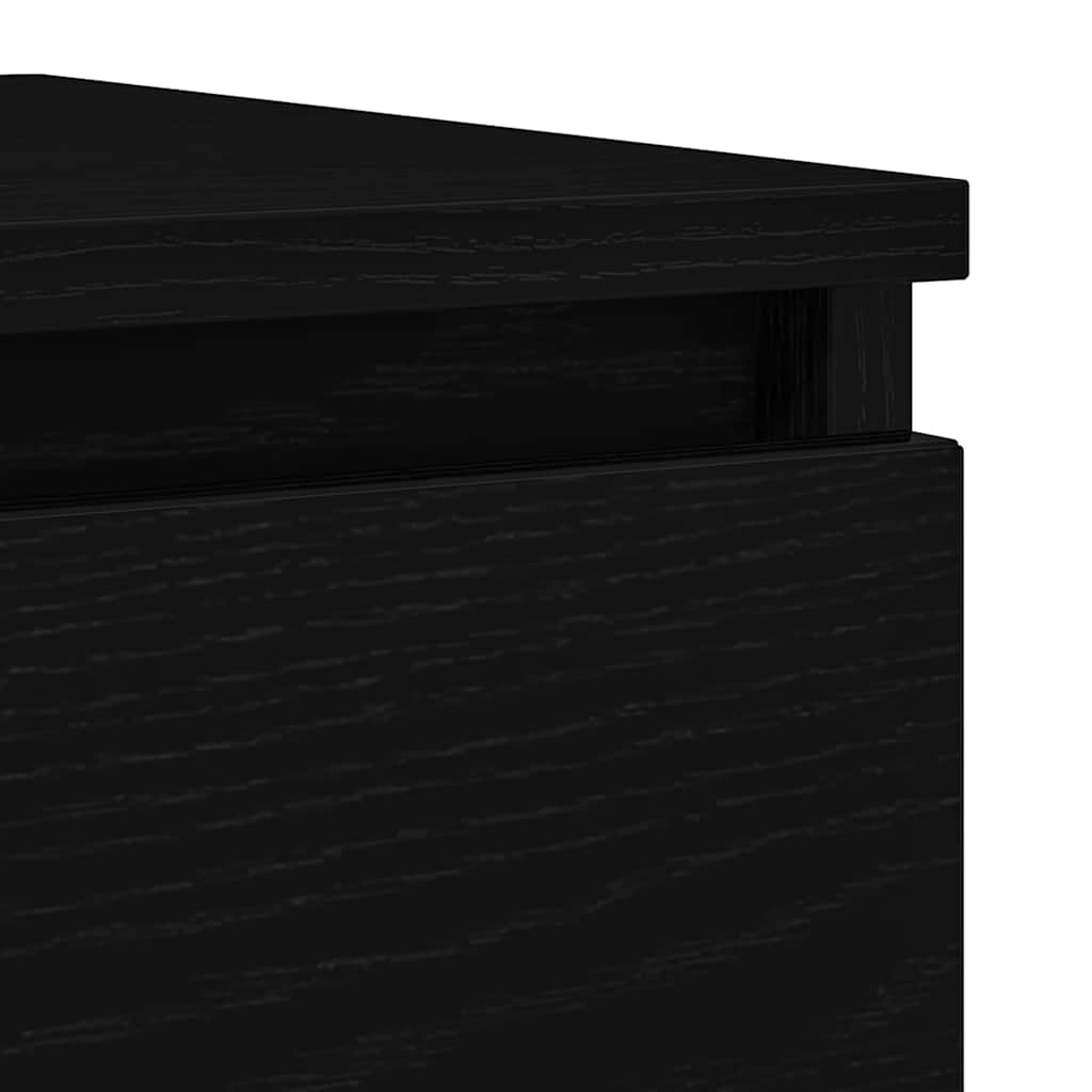 Credenza Rovere Nero 37,5x35x99 cm in Legno Multistrato - homemem39