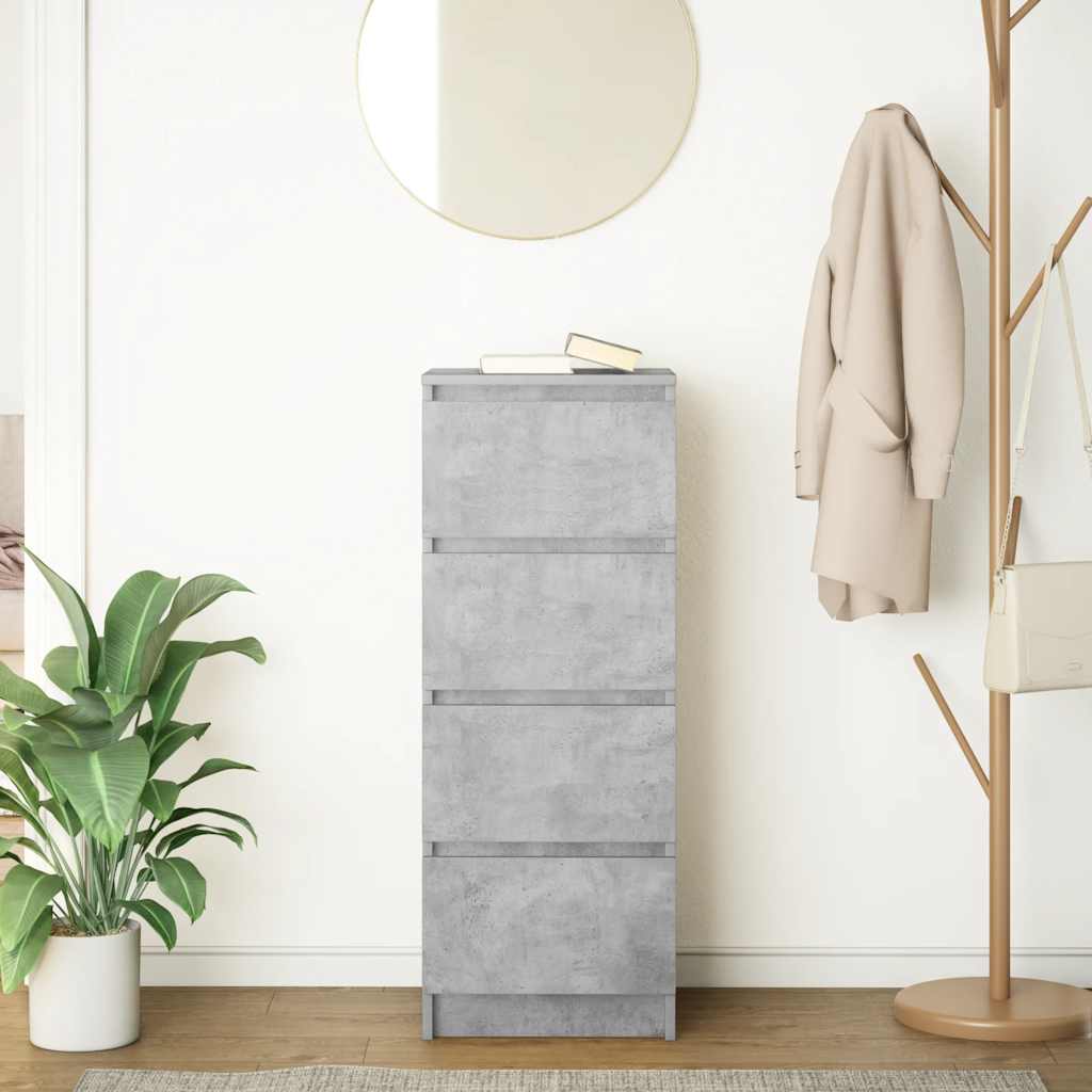 Credenza Grigio Cemento 37,5x35x99 cm in Legno Multistrato - homemem39