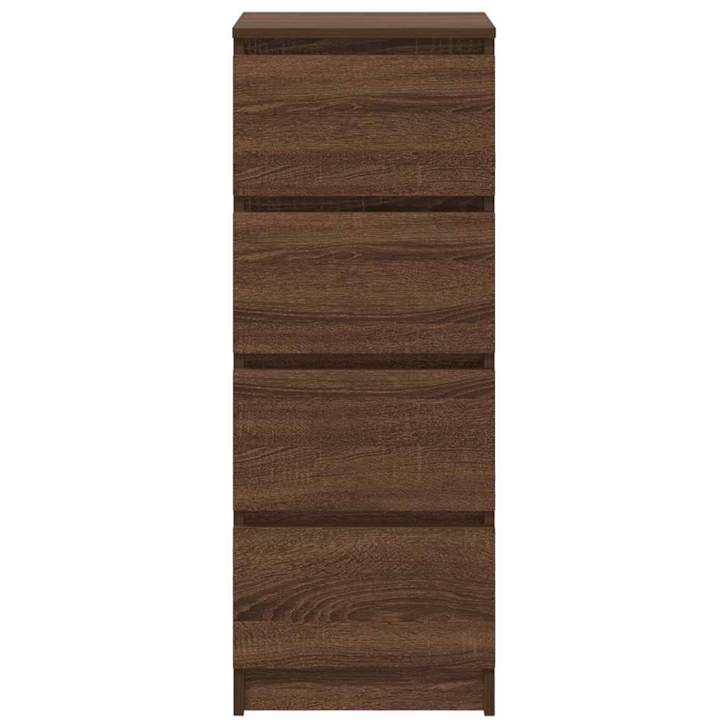 Credenza Rovere Marrone 37,5x35x99 cm in Legno Multistrato - homemem39