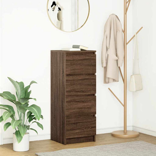 Credenza Rovere Marrone 37,5x35x99 cm in Legno Multistrato - homemem39