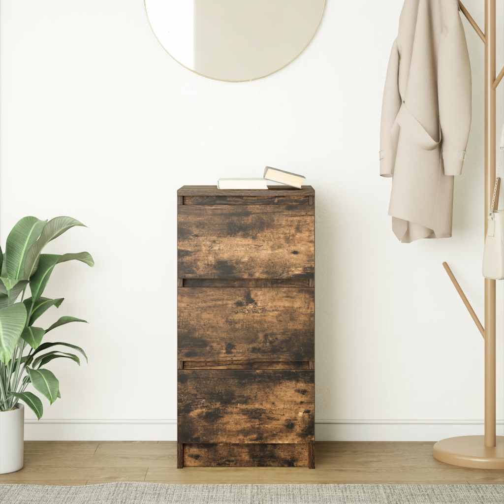 Credenza Rovere Fumo 37,5x35x76 cm in Legno Multistrato - homemem39
