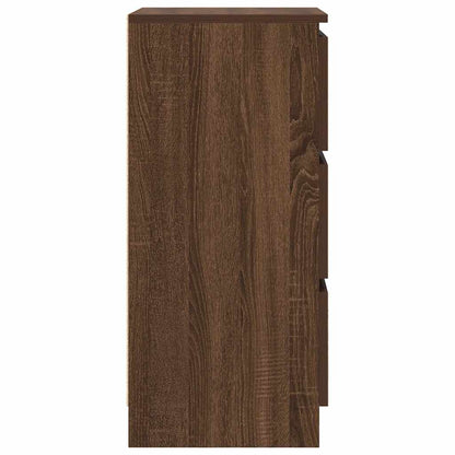 Credenza Rovere Marrone 37,5x35x76 cm in Legno Multistrato - homemem39