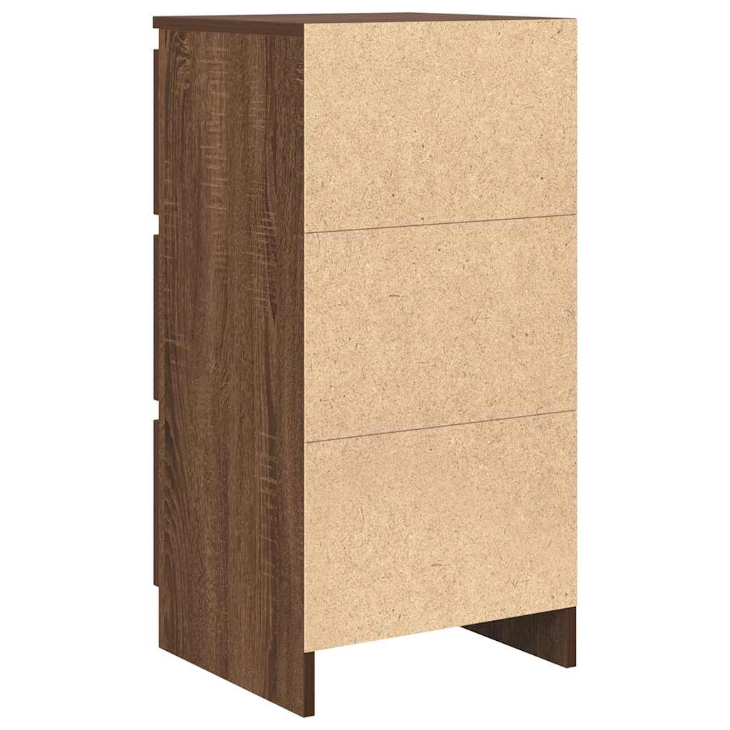Credenza Rovere Marrone 37,5x35x76 cm in Legno Multistrato - homemem39
