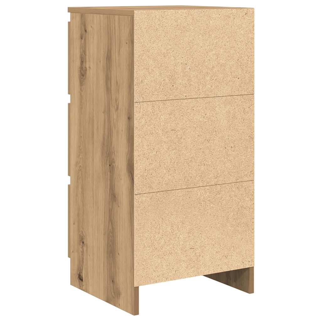 Credenza Rovere Artigianale 37,5x35x76 cm in Legno Multistrato