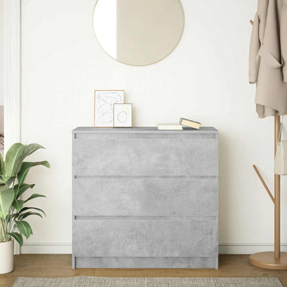 Credenza Grigio Cemento 80x35x76 cm in Legno Multistrato - homemem39