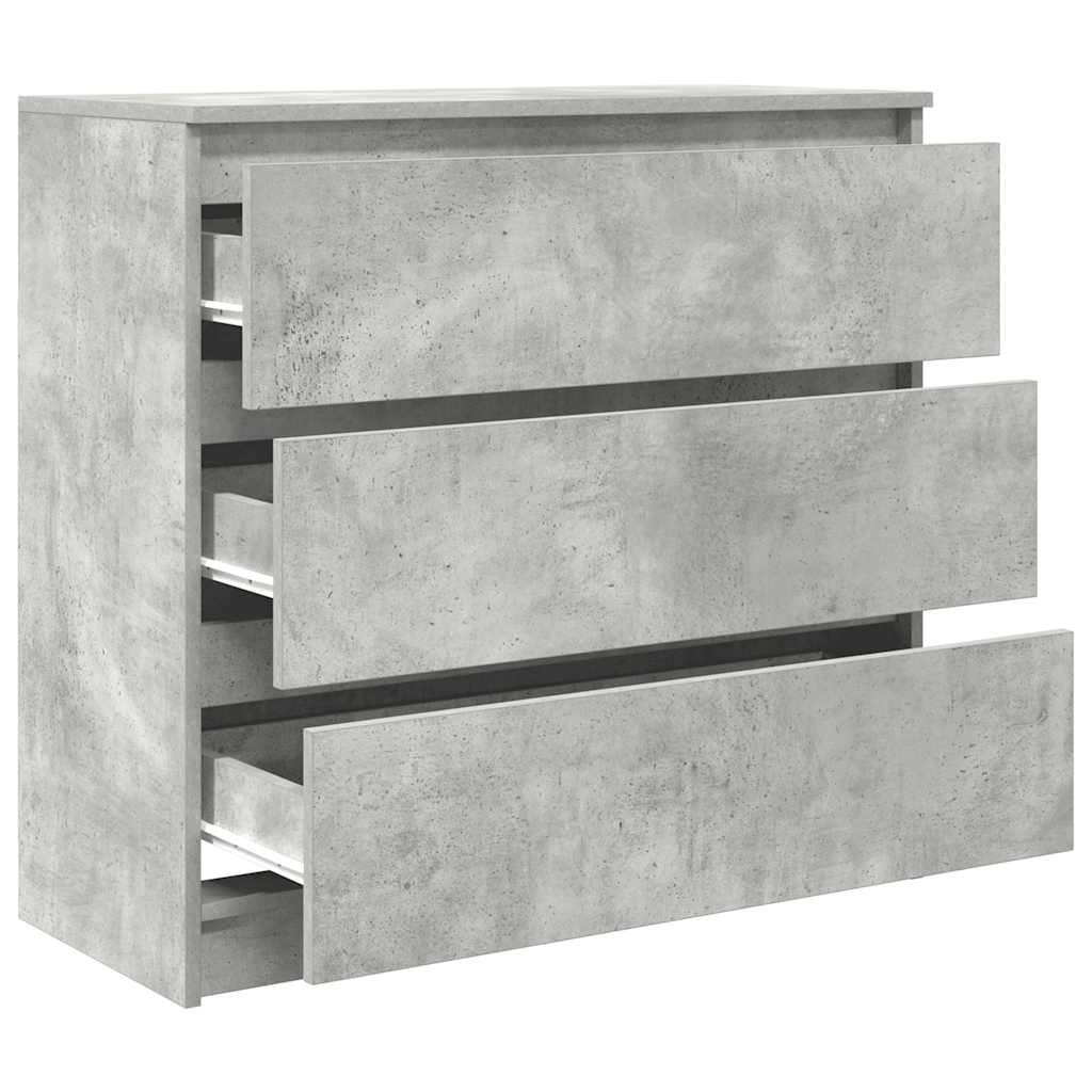 Credenza Grigio Cemento 80x35x76 cm in Legno Multistrato - homemem39