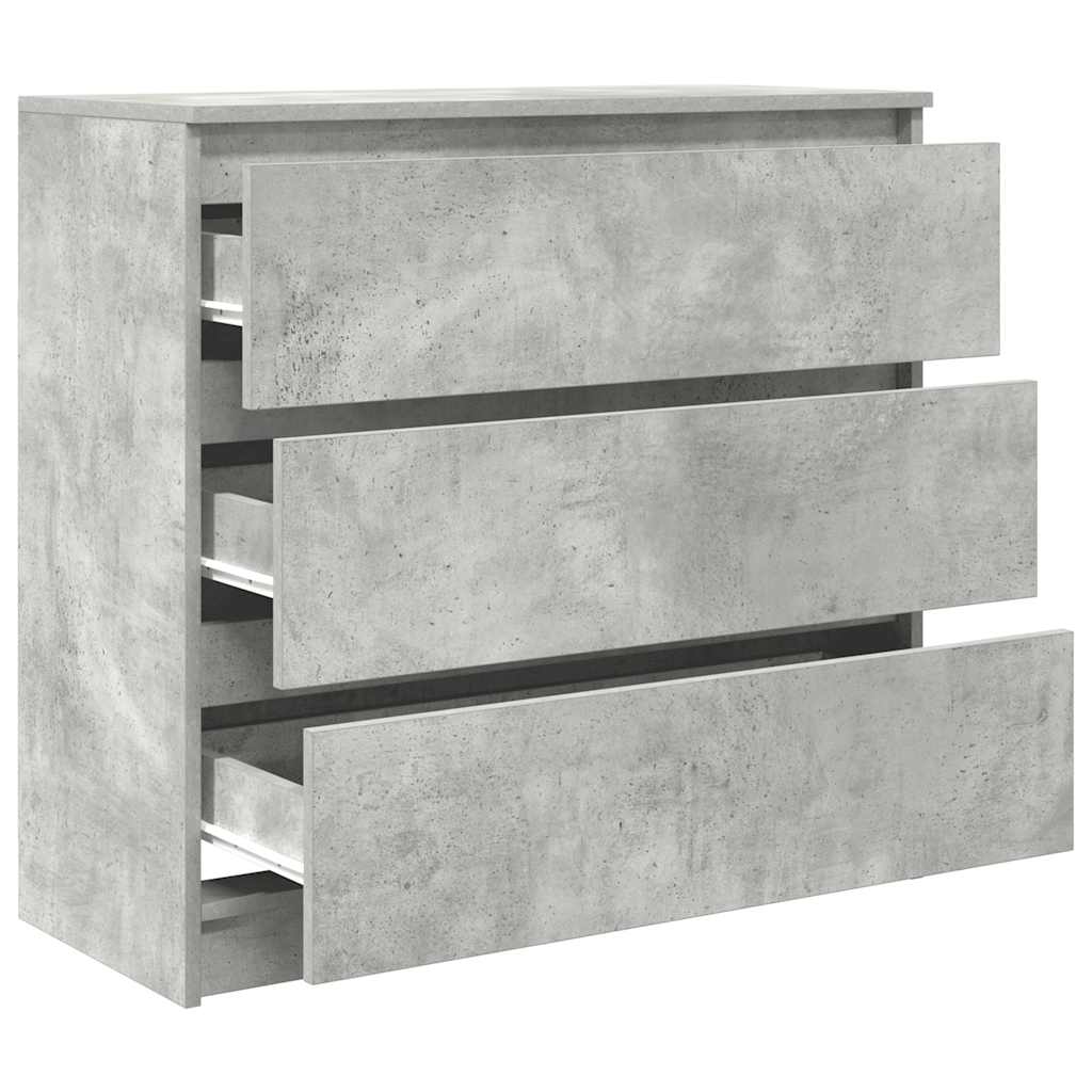 Credenza Grigio Cemento 80x35x76 cm in Legno Multistrato - homemem39