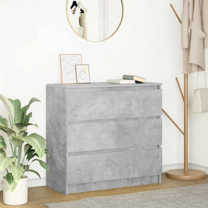 Credenza Grigio Cemento 80x35x76 cm in Legno Multistrato - homemem39