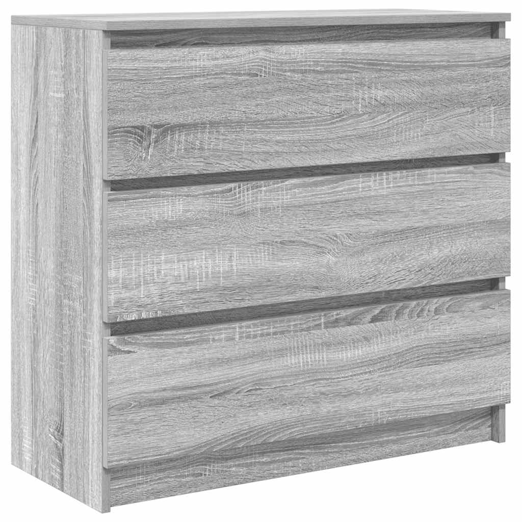 Credenza Grigio Sonoma 80x35x76 cm in Legno Multistrato - homemem39