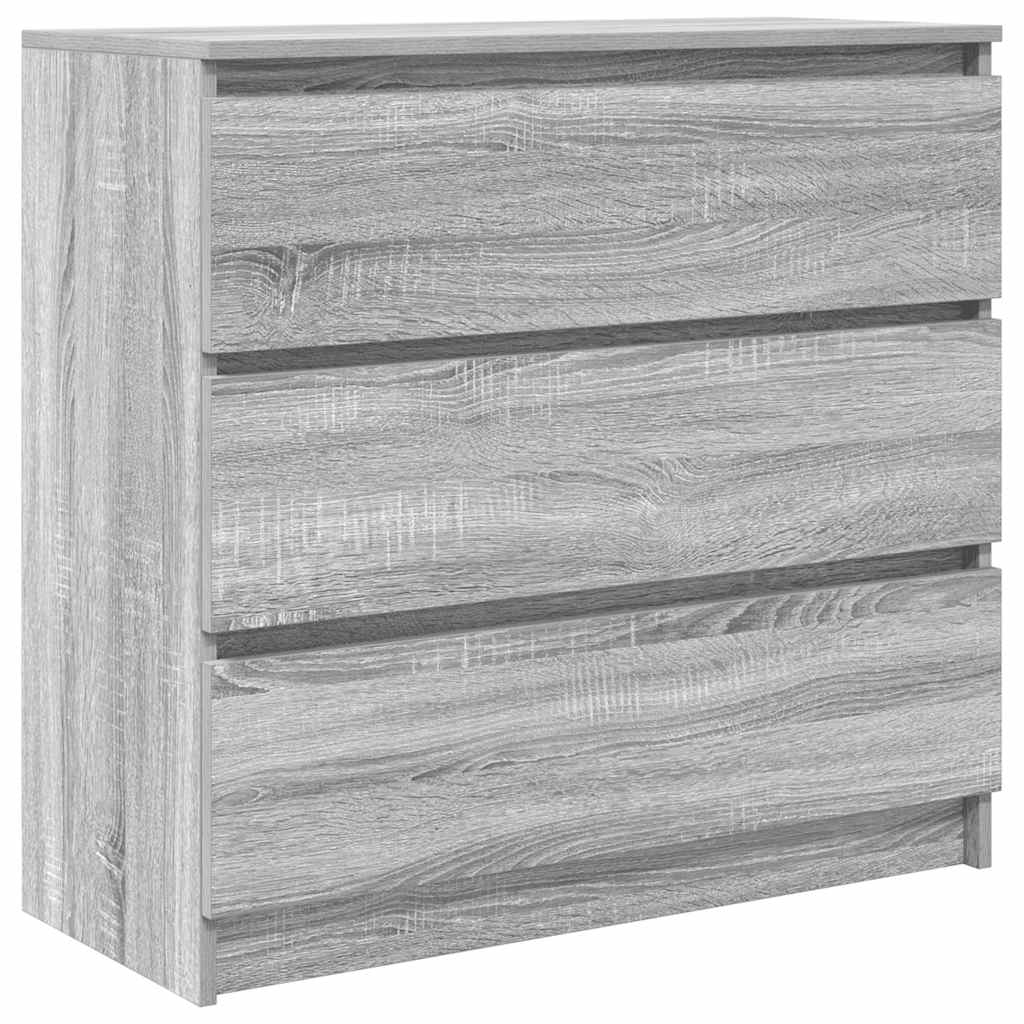 Credenza Grigio Sonoma 80x35x76 cm in Legno Multistrato - homemem39