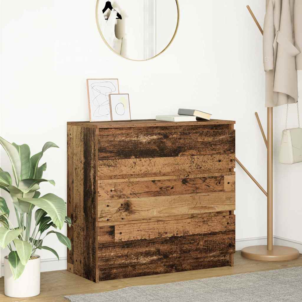 Credenza Legno Antico 80x35x76 cm in Legno Multistrato - homemem39