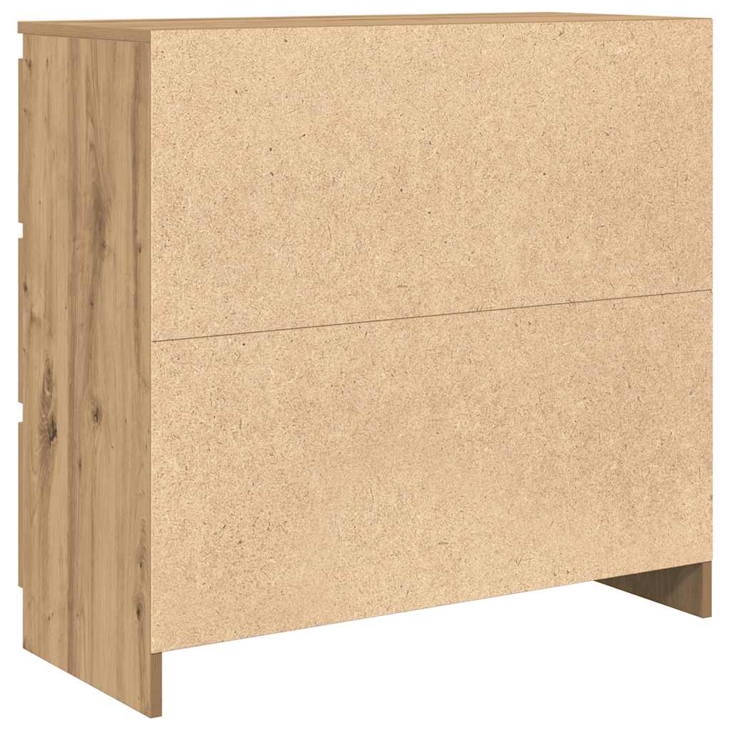 Credenza Rovere Artigianale 80x35x76 cm in Legno Multistrato - homemem39