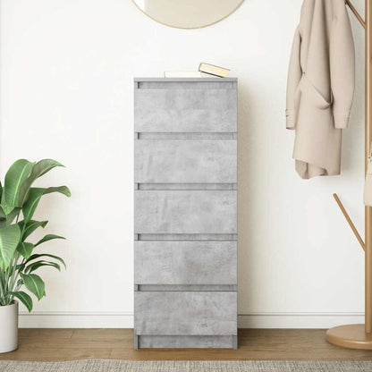 Credenza con Cassetti Grigio Cemento 37,5x35x99cm in Truciolato - homemem39