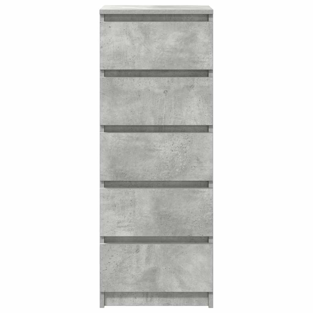 Credenza con Cassetti Grigio Cemento 37,5x35x99cm in Truciolato - homemem39