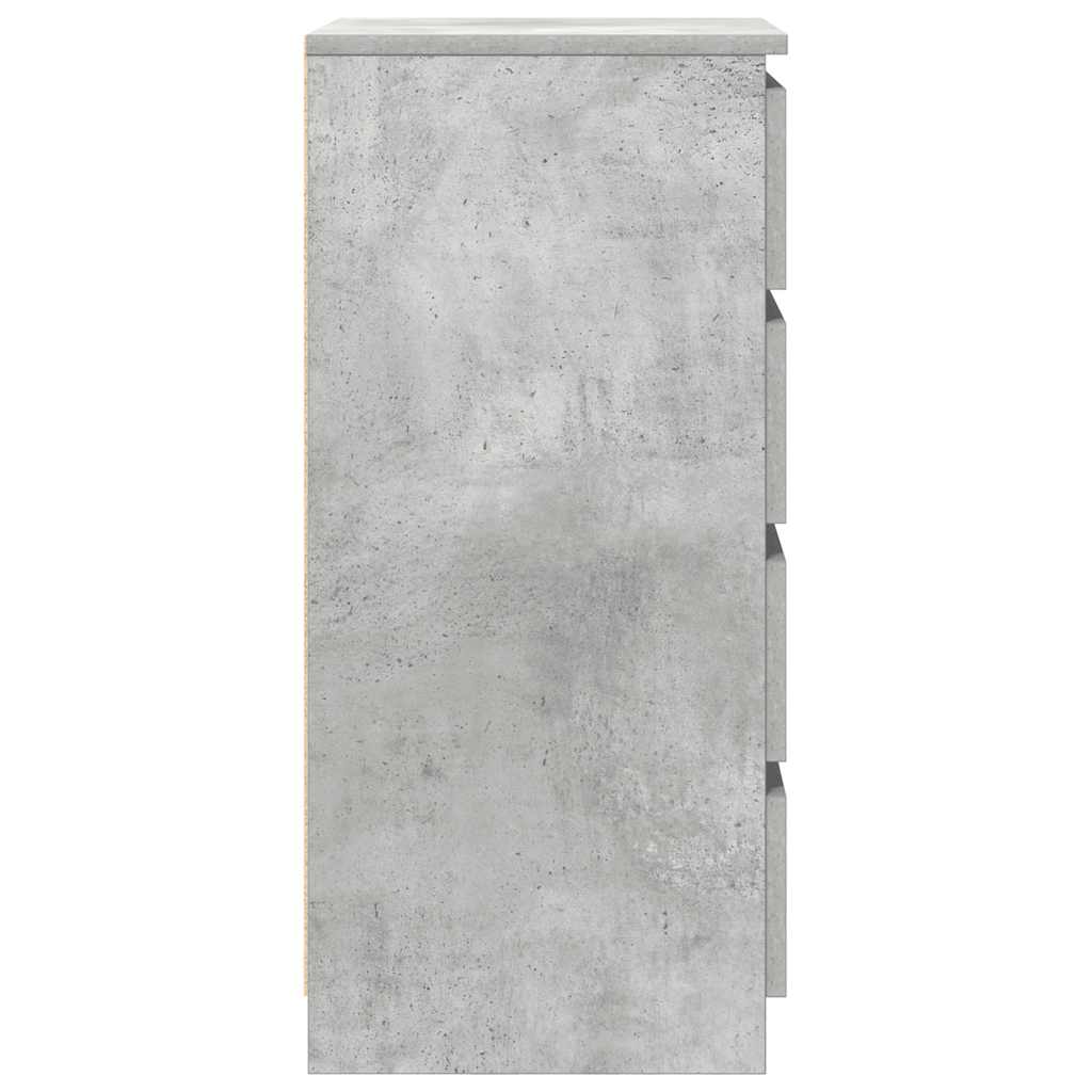 Credenza con Cassetti Grigio Cemento 37,5x35x99cm in Truciolato - homemem39