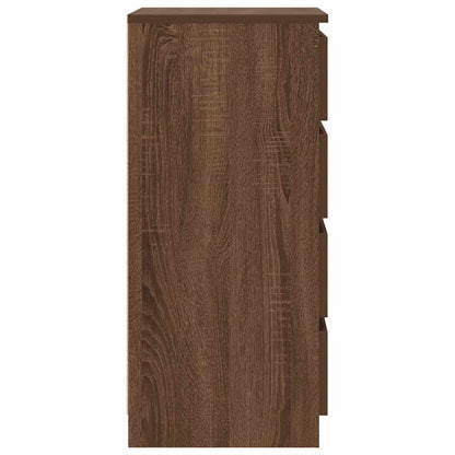 Credenza con Cassetti Rovere Marrone 37,5x35x99cm in Truciolato - homemem39