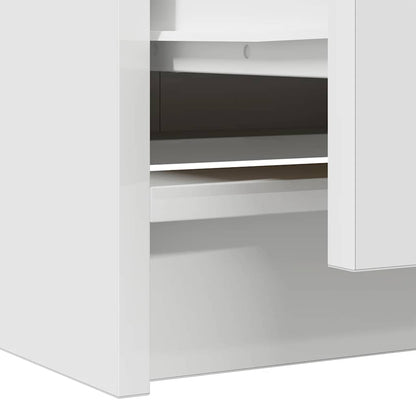 Mobile Porta TV Bianco 40x35x54 cm in Legno Multistrato