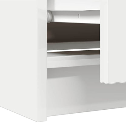 Mobile Porta TV Bianco 60x35x54 cm in Legno Multistrato