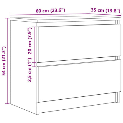 Mobile Porta TV Bianco 60x35x54 cm in Legno Multistrato | homemem39