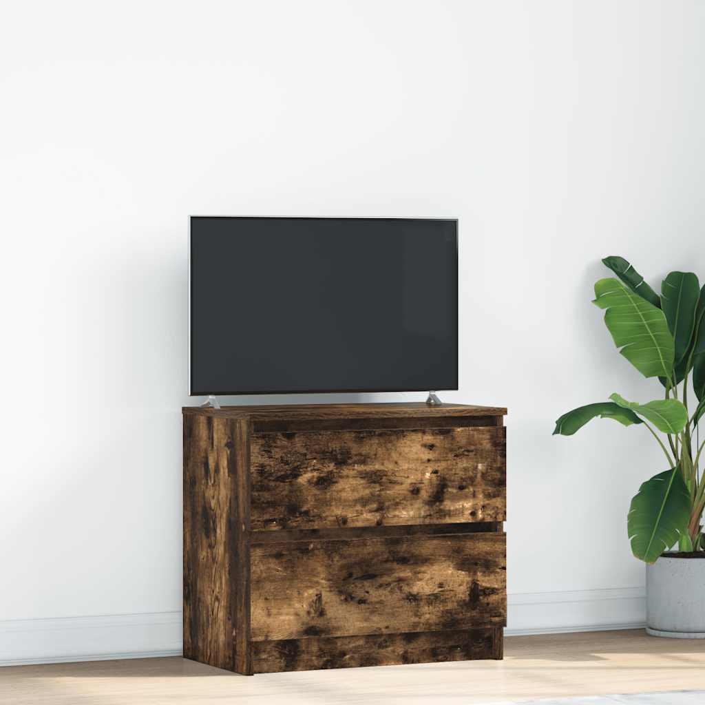 Mobile TV Rovere Fumo 60x35x54 cm in Legno Multistrato