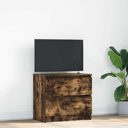 Mobile TV Rovere Fumo 60x35x54 cm in Legno Multistrato - homemem39