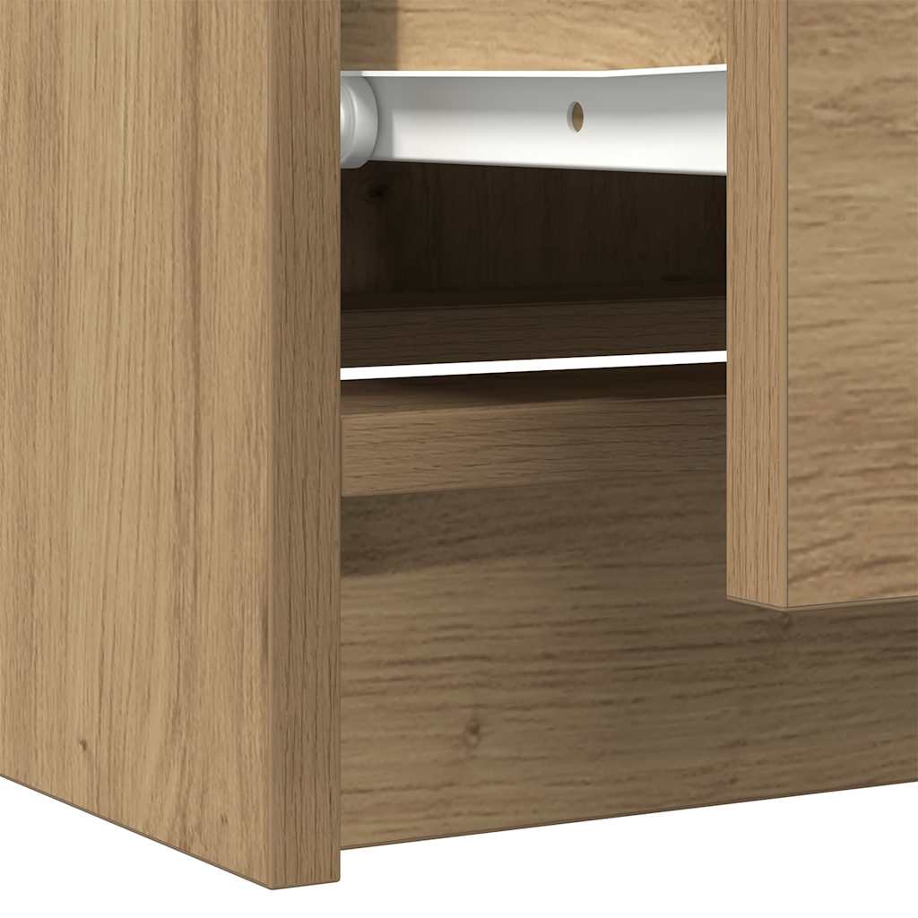Mobile TV Rovere Artigianale 60x35x54 cm in Legno Multistrato | homemem39